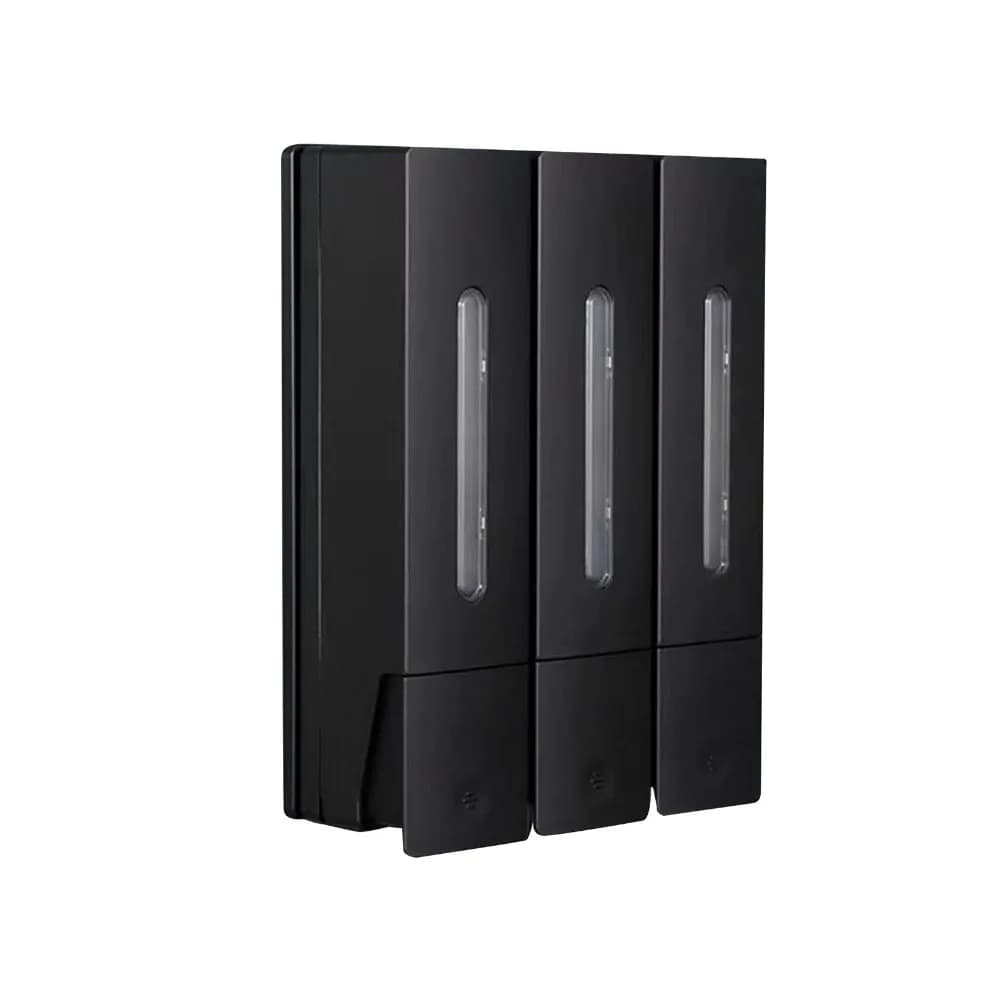 ABS Soap Dispenser White Black Grey Wall Mounted Design Shower Soap Dispenser 1200ml Capacity 3 Chamber Structure