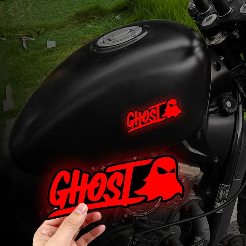 1PC adesivi riflettenti per moto fantasma per scooter fai da te finestrino per auto paraurti laptop decalcomanie in vinile divertenti autoadesive impermeabili
