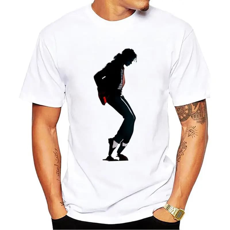 New Funny Cool T Shirt Michael Jackson Men's T-shirts Fashion King Of Pop Design Men Casual Rock Hip-Hop T-shirt