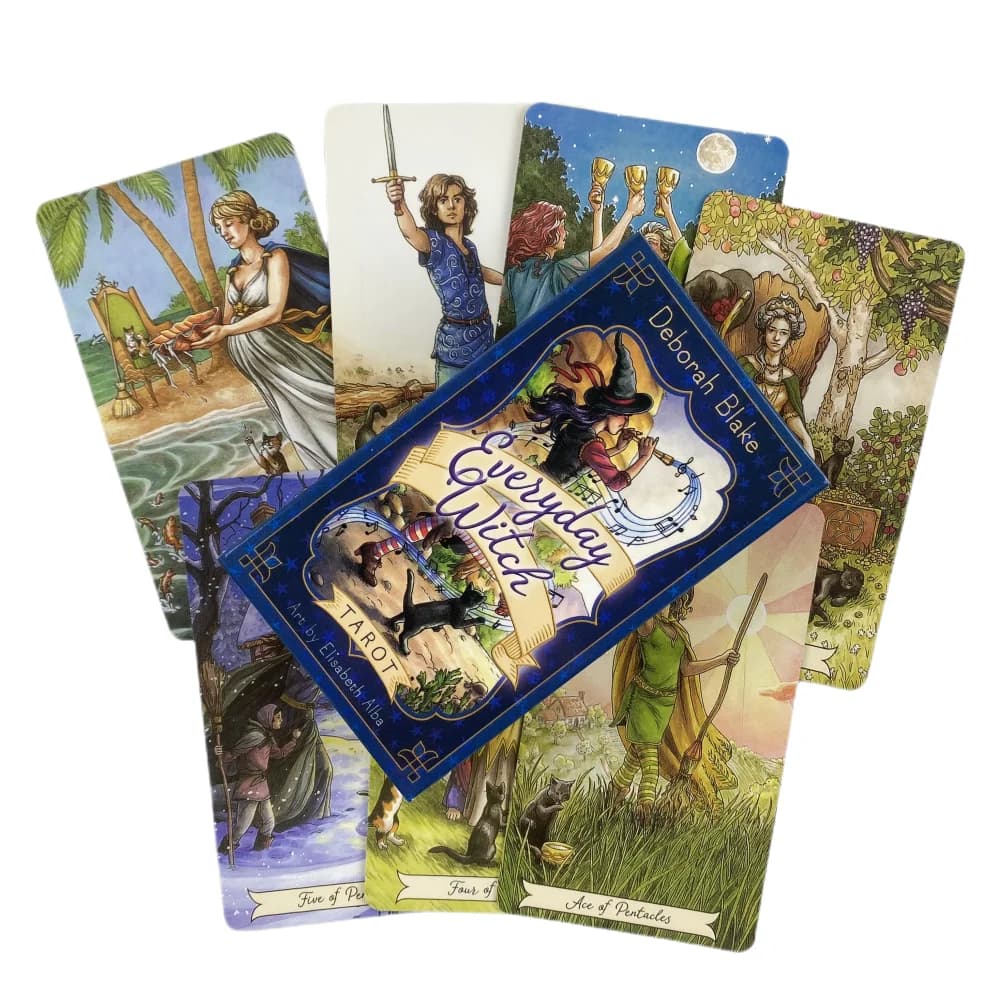 Carte dei tarocchi della strega quotidiana Mazzo di divinazione Versioni inglesi Edizione Oracle Board Giocando al gioco da tavolo INCHIOSTRO per la festa