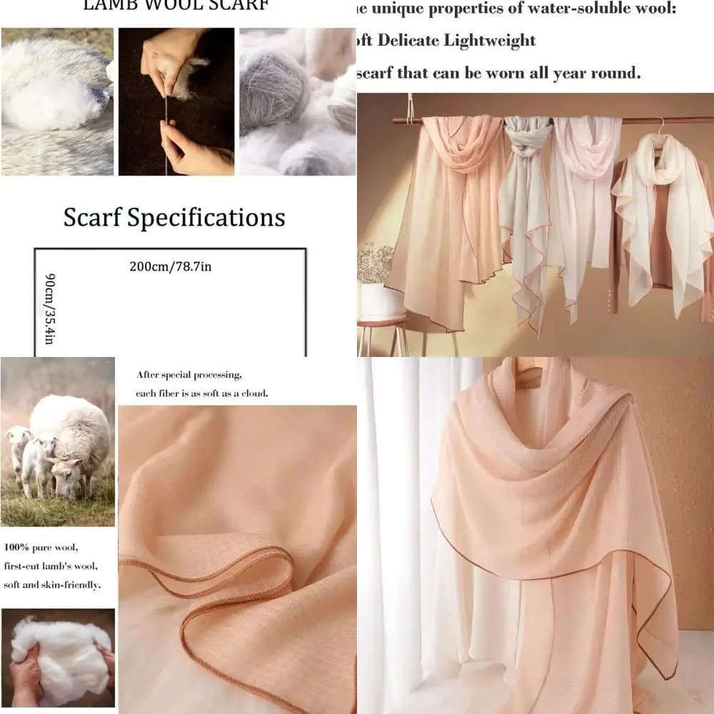 Elegant cashmere-seta blend shawl: light wool pashmina band, gentle scarf on the skin