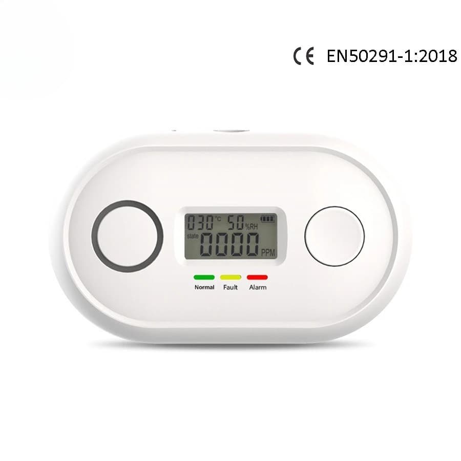 Rilevatore di gas CO monossido di carbonio indipendente per uso domestico transfrontaliero con display Allarmi di gas certificati europei