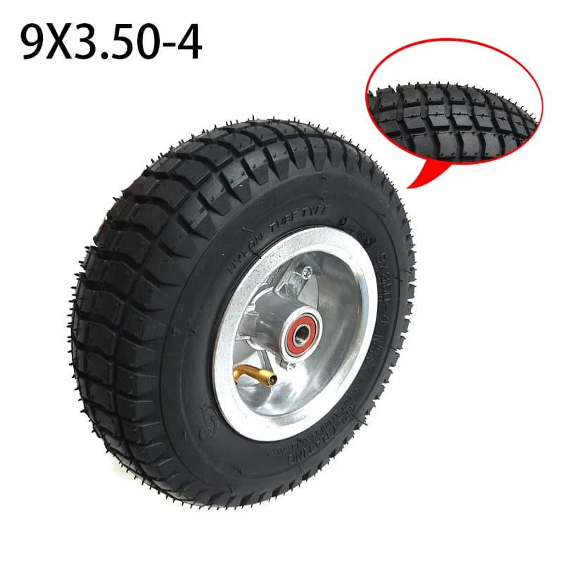 Ruota pneumatica 9 x3.50-4 per scooter elettrici a Gas, bici tascabili, tosaerba, pneumatici Go kart 9*3.50-4 ruote