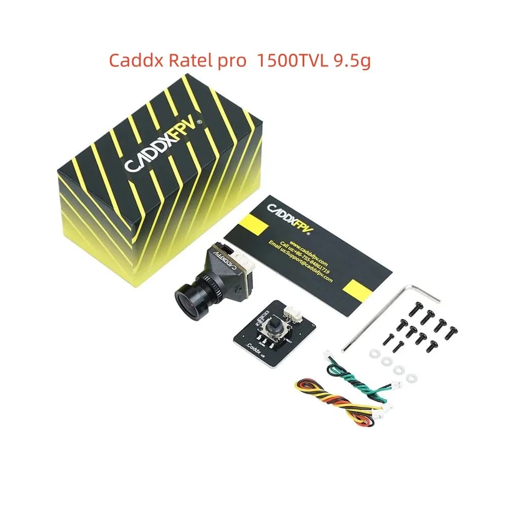 CADDX Ratel Pro 1500TVL 9.5g Ultra Leggero FOVD NTSC/PAL CMOS FPV Starlight Telecamera per Visione Notturna per FPV RC Drone