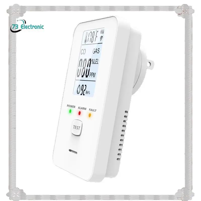 Consegna in 24 ore Rilevatore di gas monossido di carbonio 4in1 per la casa RV Display LCD Temperatura Umidità Rilevamento perdite Allarme gas naturale