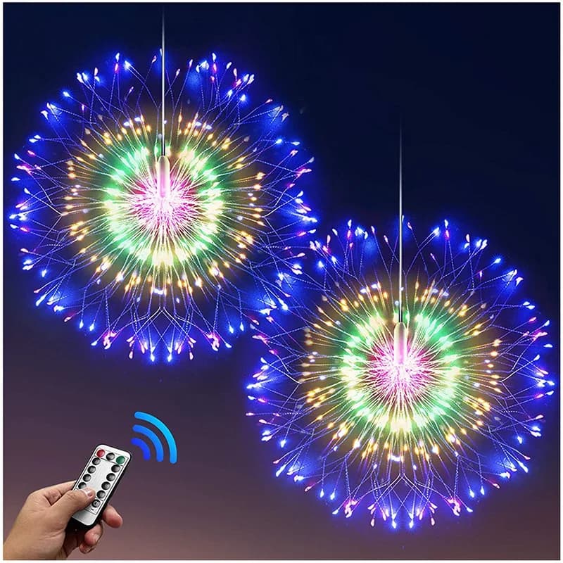Luce solare a LED, stringa luminosa a forma di tarassaco, luce da esterno impermeabile e antideflagrante per prato, luce solare con filo di rame