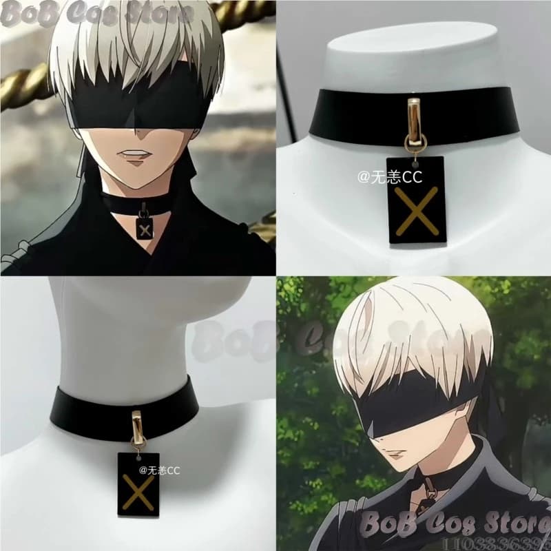 9S Choker Gioco Nie Costume Cosplay Collana nera Accessori Diverse lunghezze Donna Ragazza Uomo Regali di compleanno Festa di Halloween