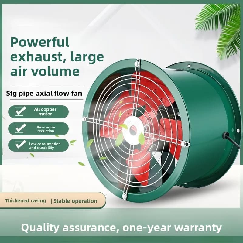 Ventilatore a flusso assiale Ventilatore elettrico trifase monofase monofase di grande volume d'aria di tipo pipeline