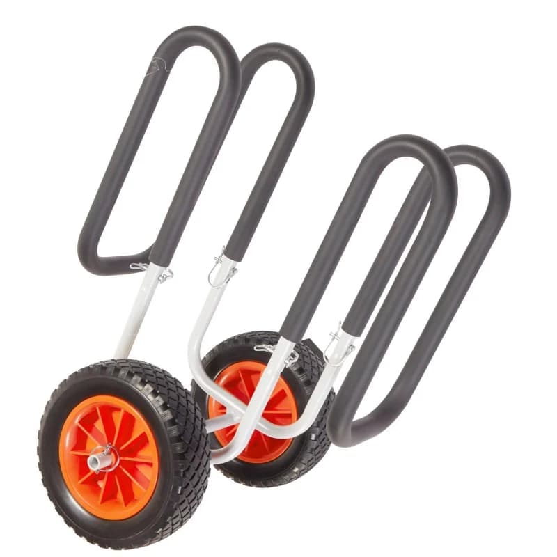 150 lb load capacity stand paddle cart 10 inch solid rubber tire ratchet with water sports equipment kayak cart