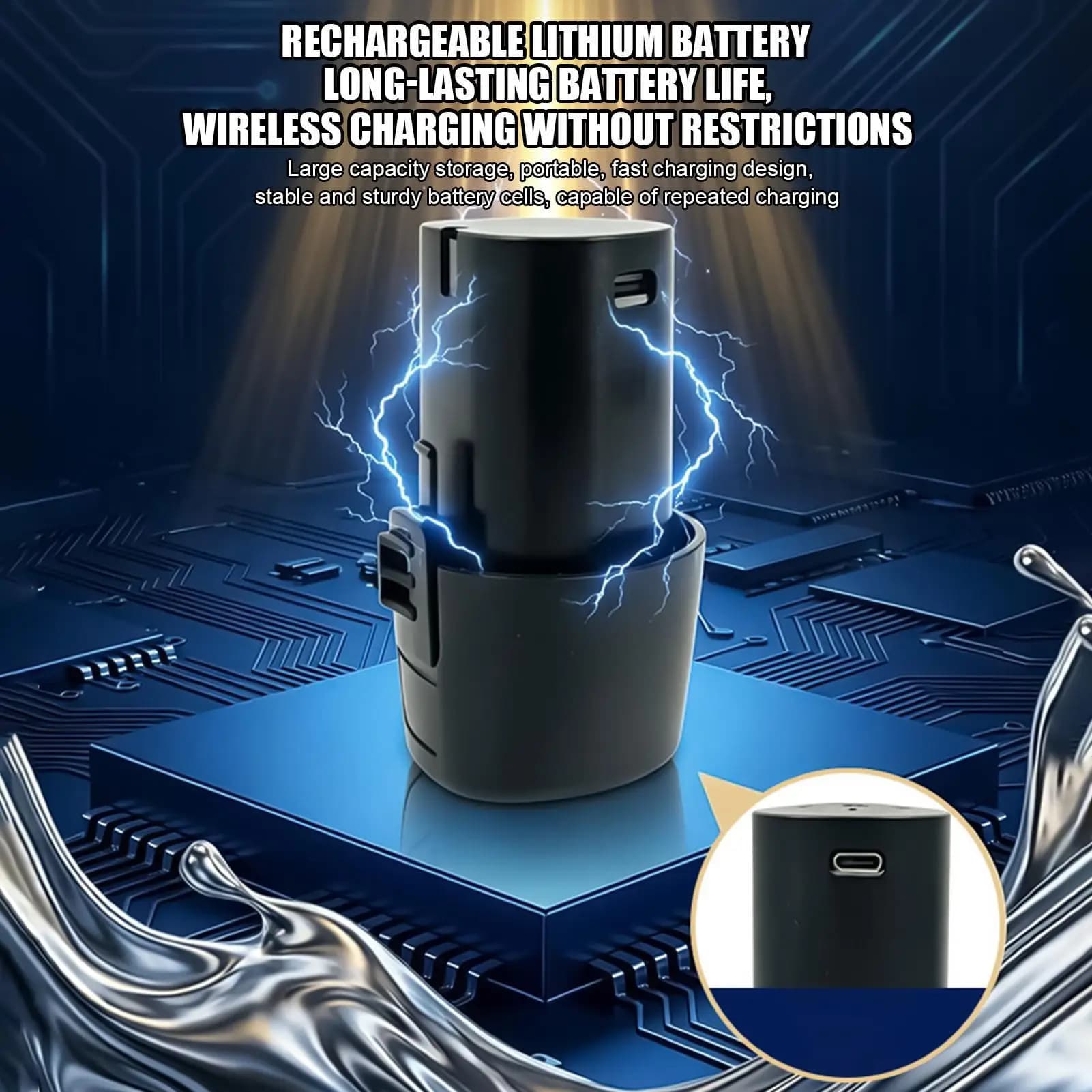 Portable Air Compressor With Digital Pressure Gauge Cordless Rechargeable Small Car Tire Air Pump Portable For Bike Motorcycle