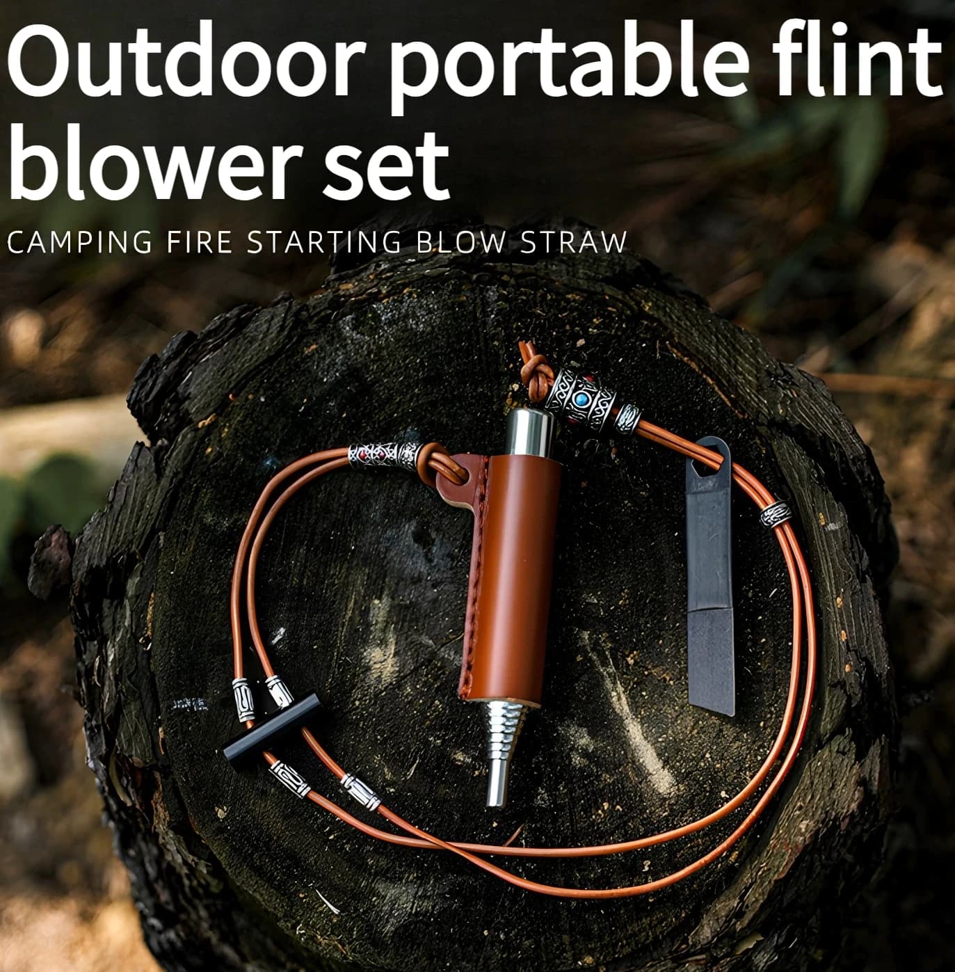 Outdoor Portable Firestick Firestone Blower Set Camping Survival Equipment Set Outdoor EDC Tool