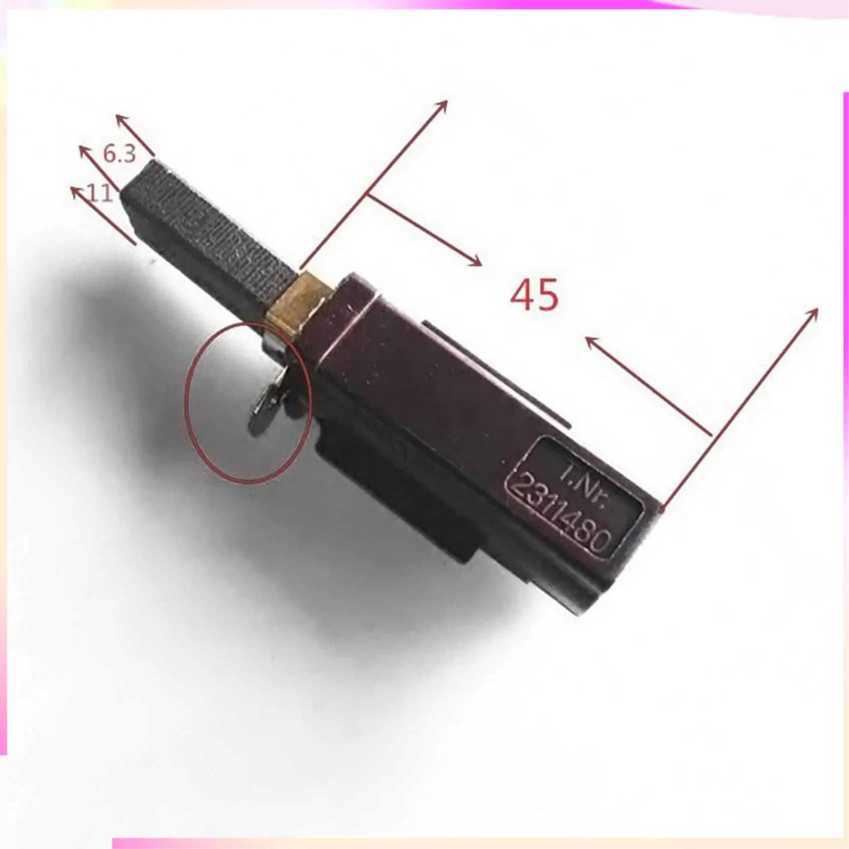 B26B 4 pezzi spazzola di carbone per motore aspirapolvere 2311480 333261 33326-1 per Ametek Lamb Tools