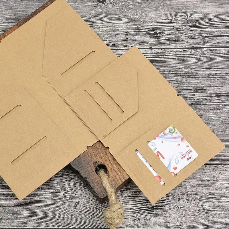 Portadocumenti multifunzionale in carta kraft con inserti ricaricabili, porta carte multiplo, organizer per documenti, porta ricevute e passaporto