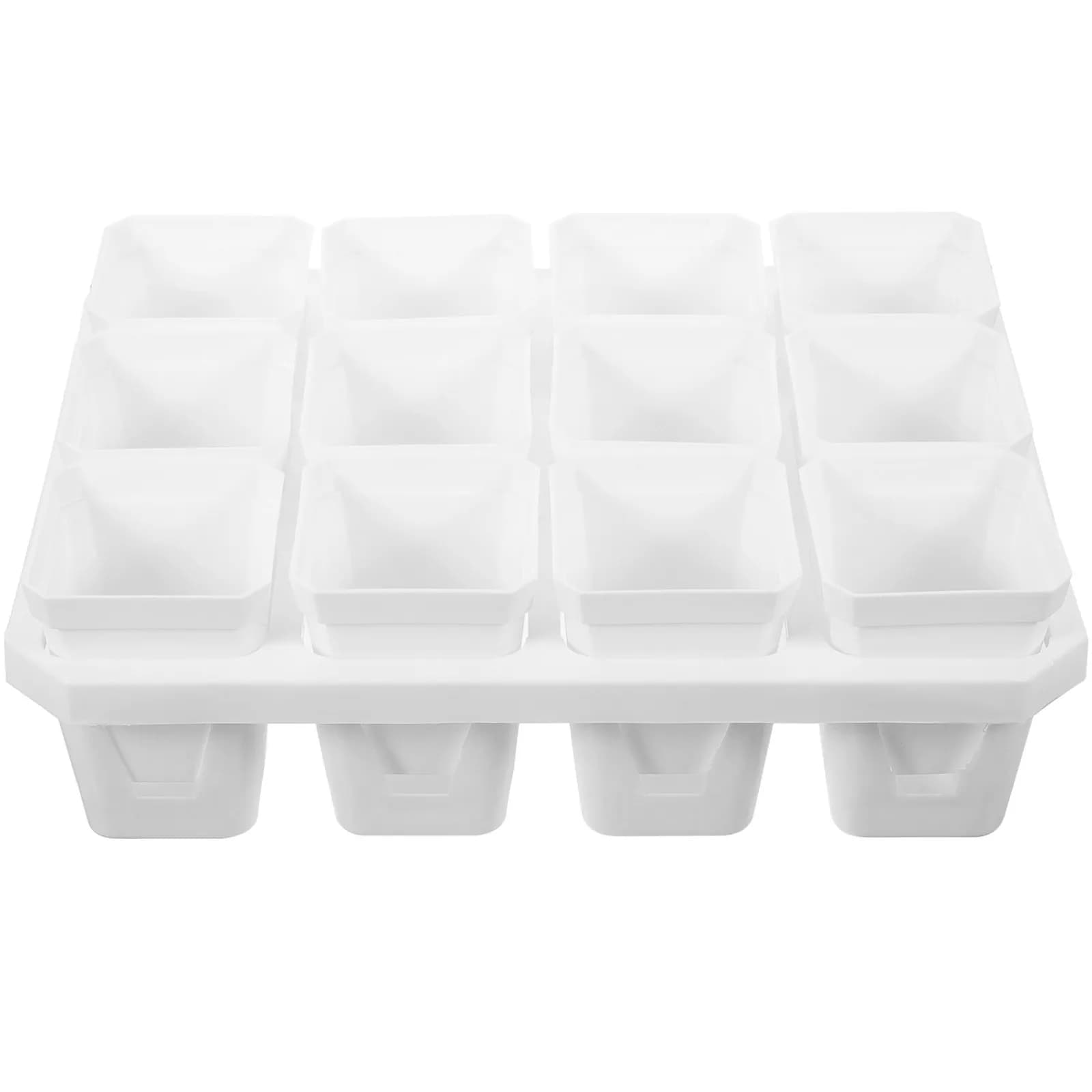 Set di Vasi Quadrati Minimalisti con Fori di Drenaggio, Contenitori Moderni in Plastica per Piante, Verdure, Pomodori e Semenzai