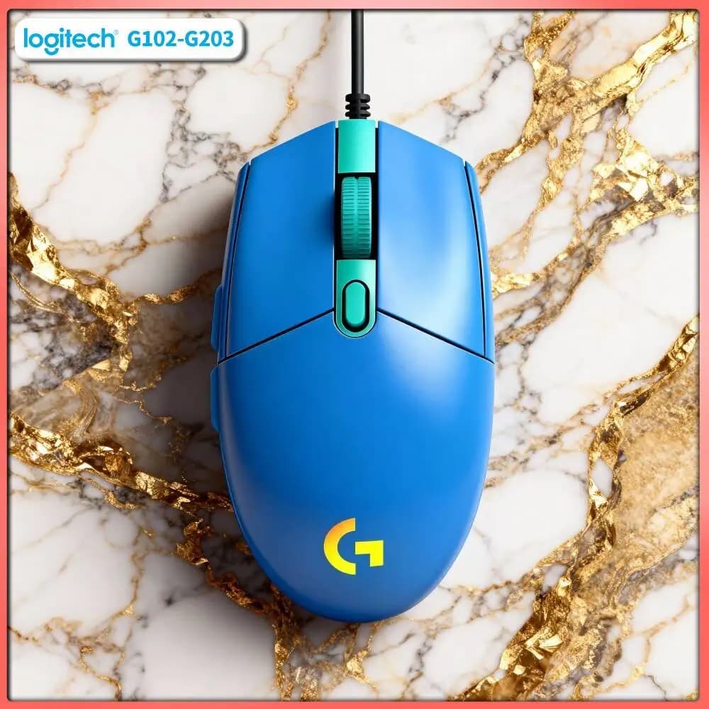 Logitech G102 Gaming Mouse, 8000 DPI Adjustment, RGB Sync, 6 Programmable Keys, Ergonomic for Long Play