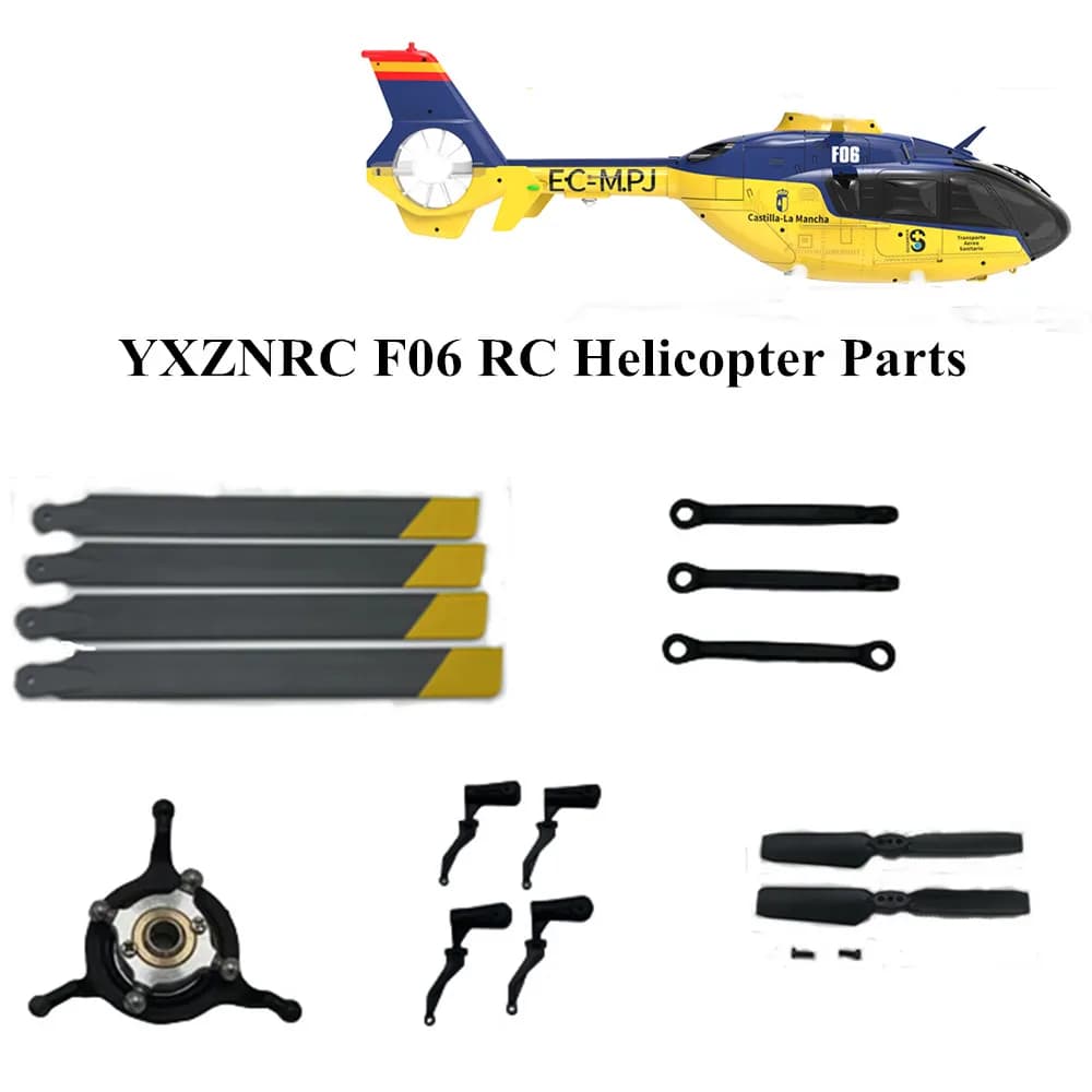 YXZNRC F06 6CH Doppio Motore Brushless Componenti per Elicotteri RC Parti Lama Scheda Principale Morsetto Rotore Elettrico Regolabile