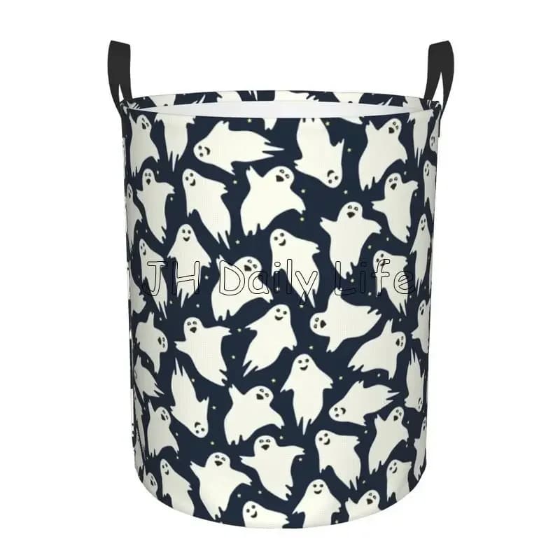Cesto per la biancheria fantasma di Halloween, pieghevole, impermeabile, Oxford, borsa per la biancheria, cesto per la biancheria, secchio per riporre i vestiti, contenitore per giocattoli