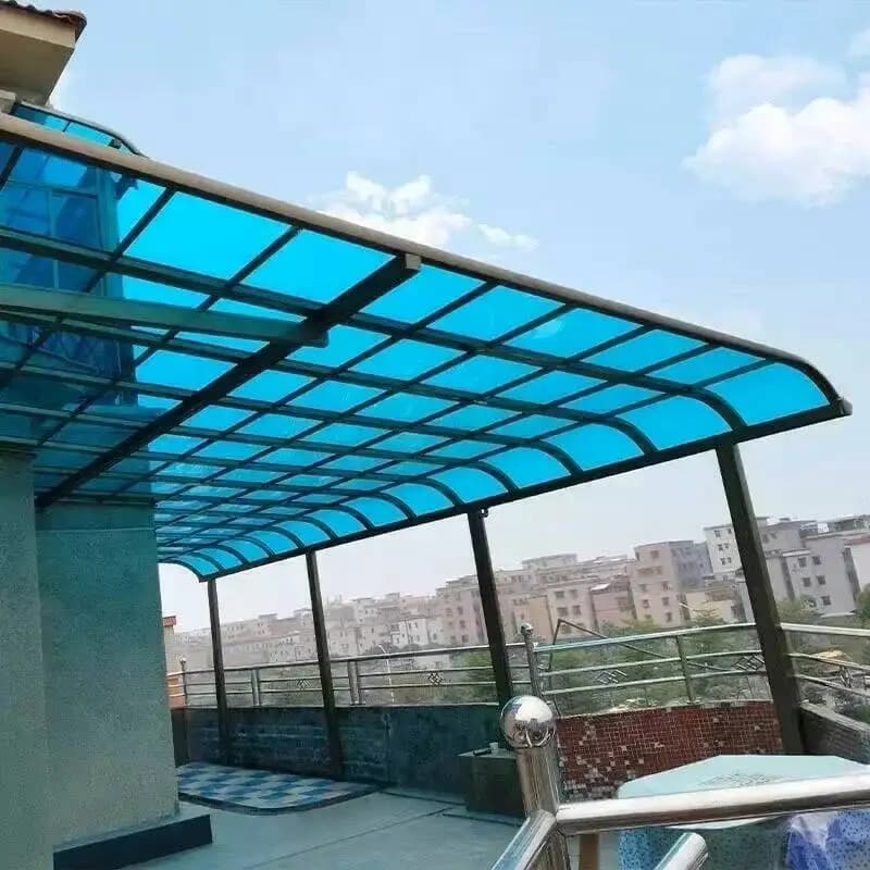 Tenda Villa in Alluminio, Tettoia Parasole per Casa, Gazebo, Copertura per Cortile, Pergola Antipioggia in Lega, Protezione Esterna dalle Intemperie
