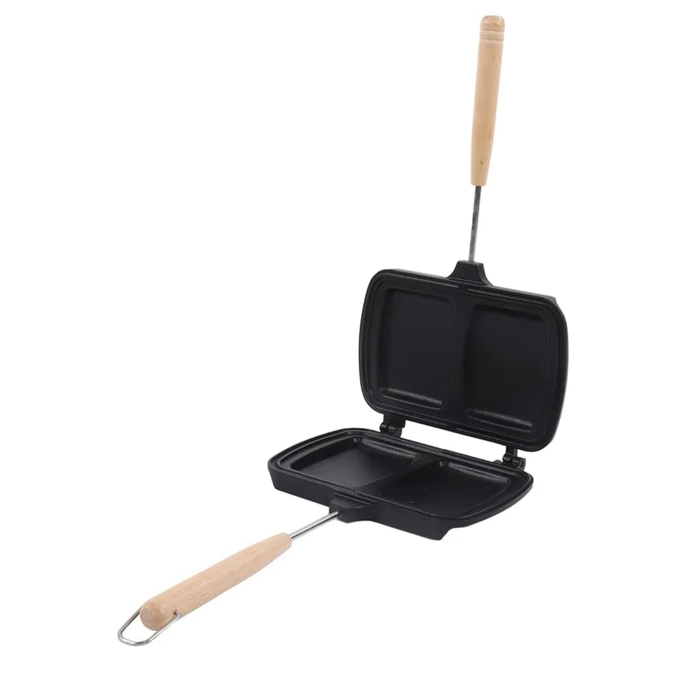 Padella Sandwich in Lega di Alluminio Rimovibile Antiaderente, Facile da Pulire, per Panini, Formaggi Grigliati, Pancake e Omelette