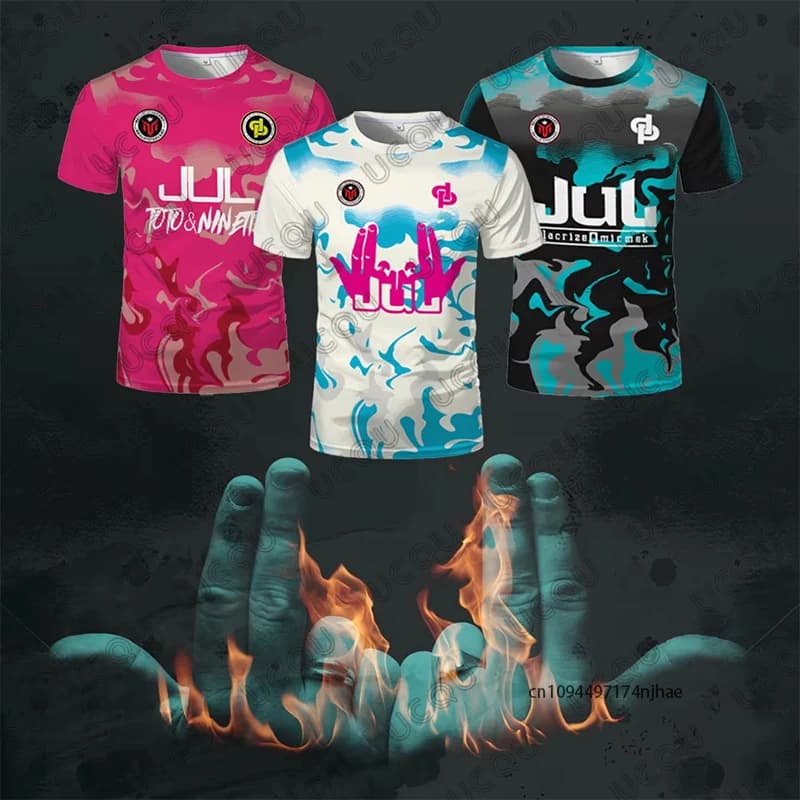 Summer New Maillot JUL Jersey Tchikita Youth Quick Dry Football T-shirt Men's Casual Tees Sport Oversize Kids/Adult Top