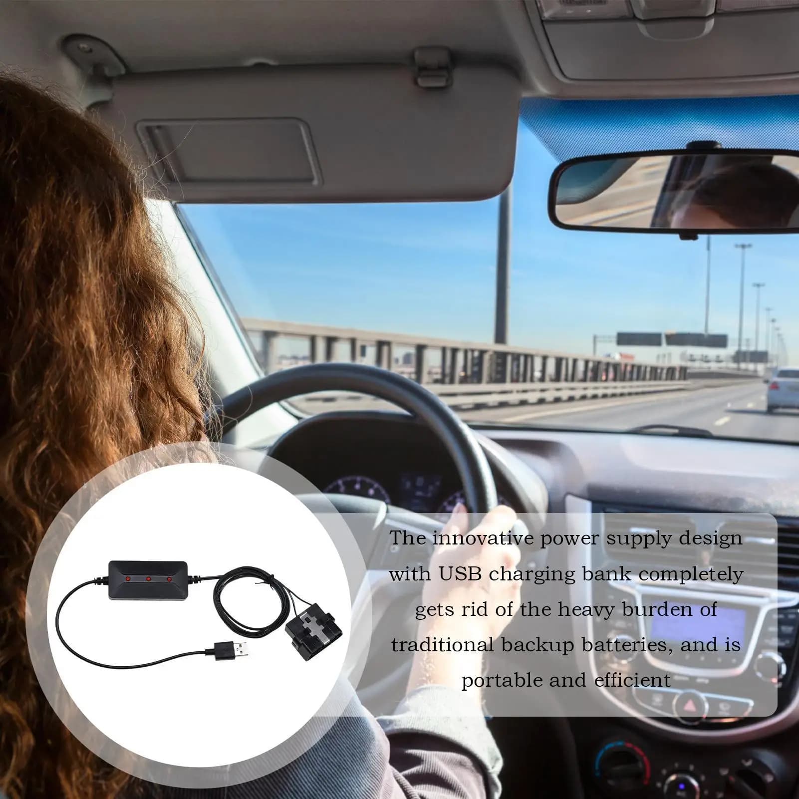 Per la maggior parte delle custodie per cavi di risparmio di memoria OBD2 con protezione inversa Protezione per cavo adattatore USB Power Bank per pendolari