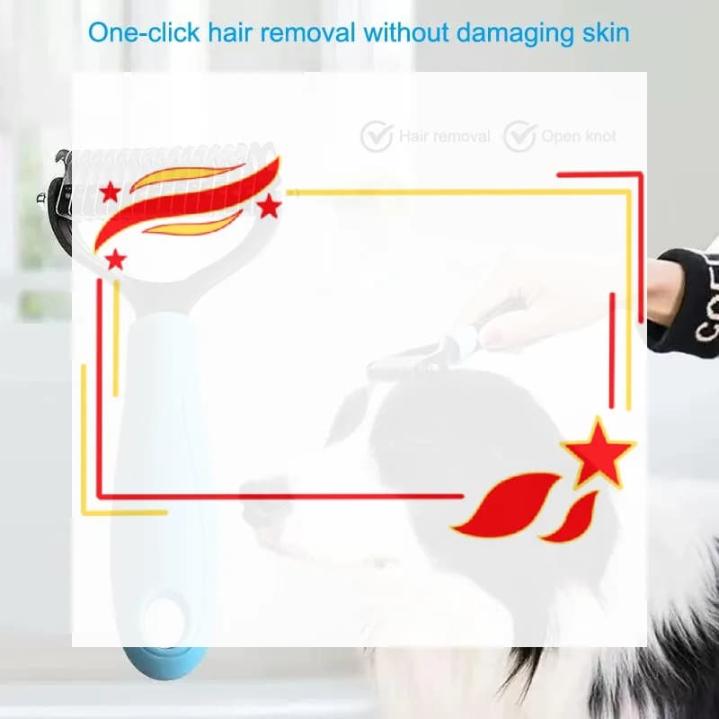 Professional Pet Deshedding Brush 2 Sided Dematting Dog And Cat Hair Remover Grooming Shedding Supplie