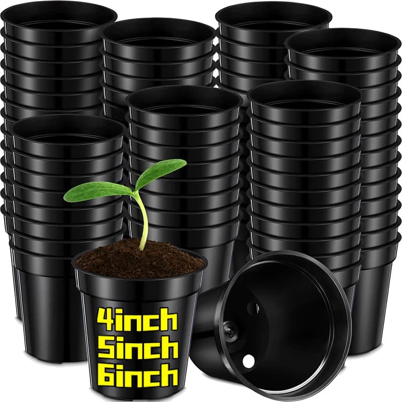 10 Pieces Plastic Cultivation Vase Reinforced by 4/5/6 Pollyci, Containers for Semina and Plants by Vivaio, Garden Planter
