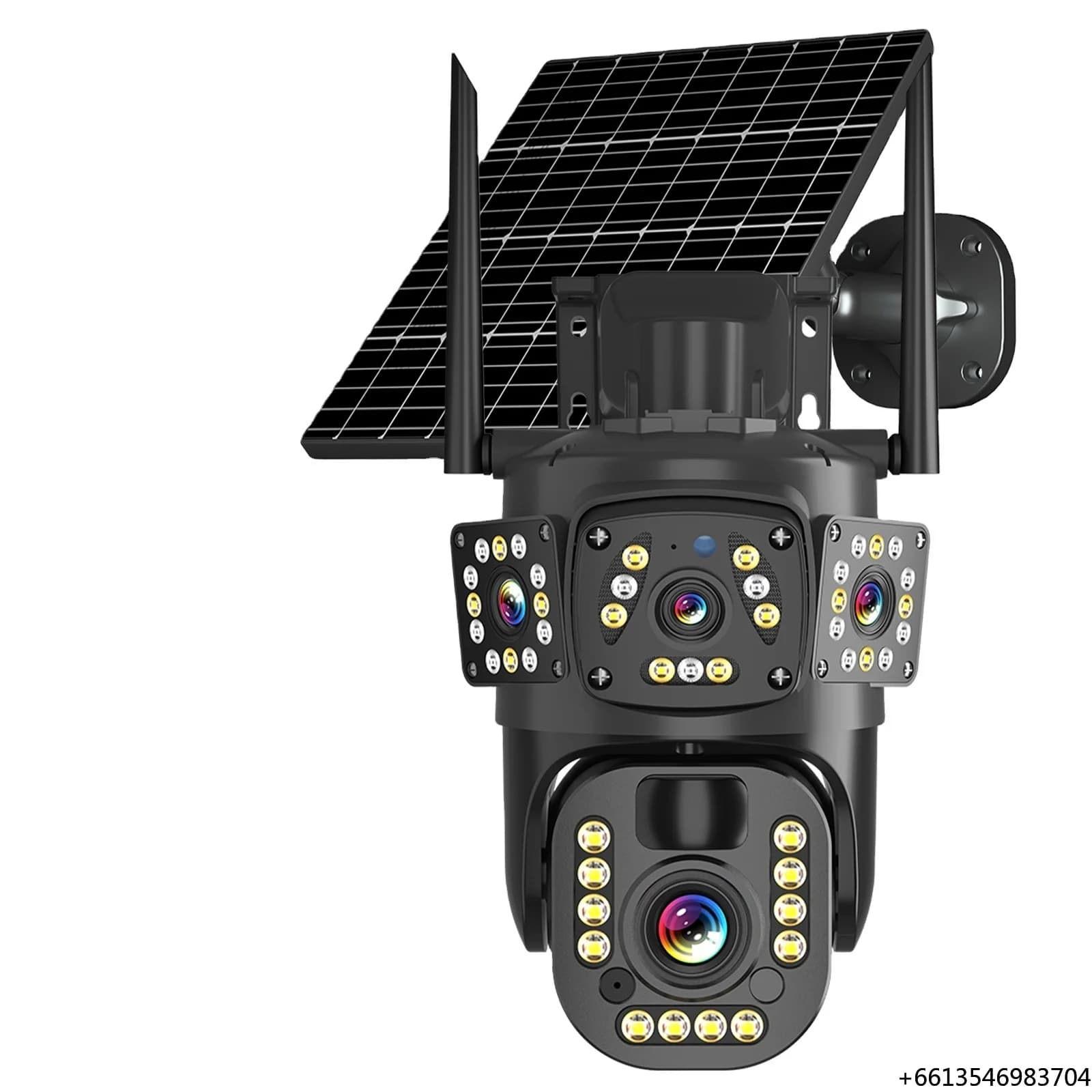 Telecamera di Sicurezza PTZ 4G WiFi Solare 4K 8MP con Doppia Lente, Zoom Ottico 20X, Tracciamento Automatico e Rilevamento Umanoide per Esterni