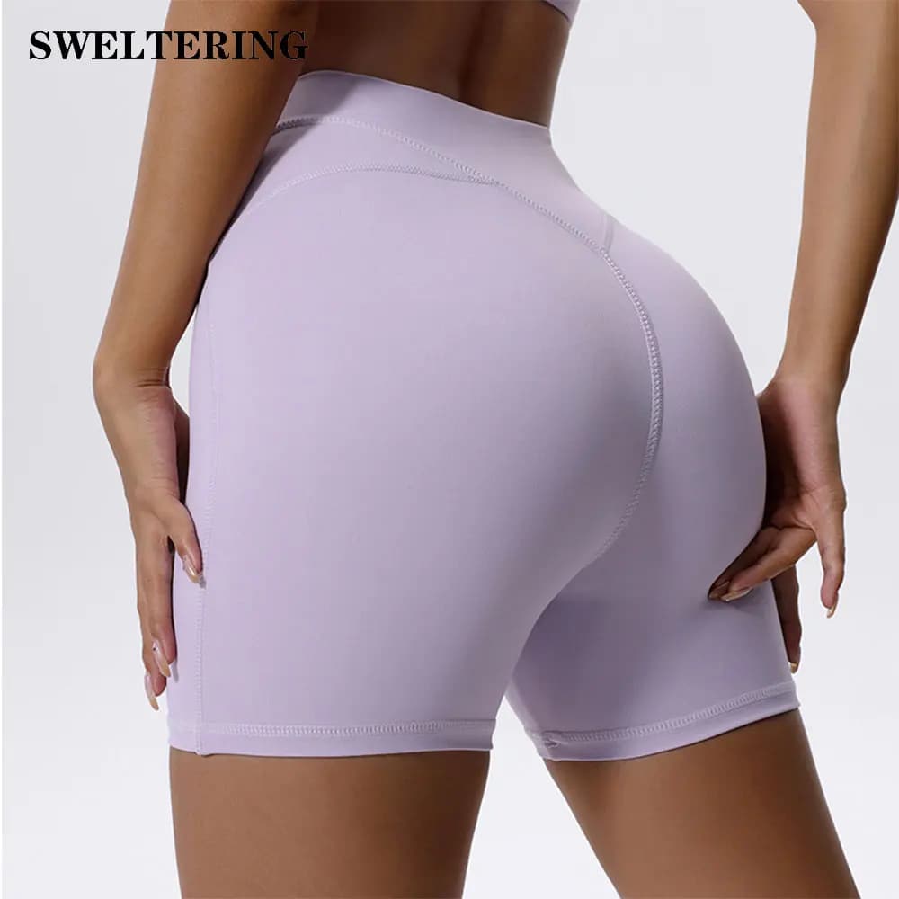 Women's Shorts Yoga Tight Butt Lifting Gym Push Up Workout Cycling Sports Pants Fast Drying High Waist Elastic Leggings