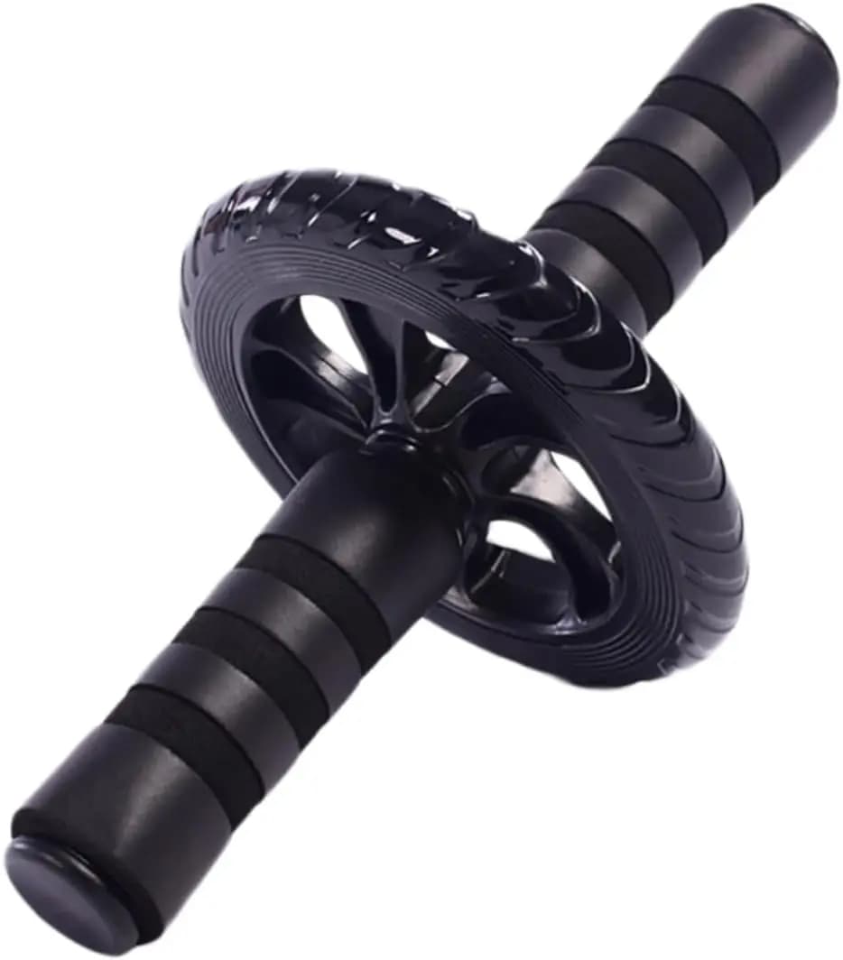 Ab Roller Wheel Exercise Roller Home Gym Equipment with Non-slip Handles PVC Steel Core Trainer for Abdominal Muscle Strengtheni