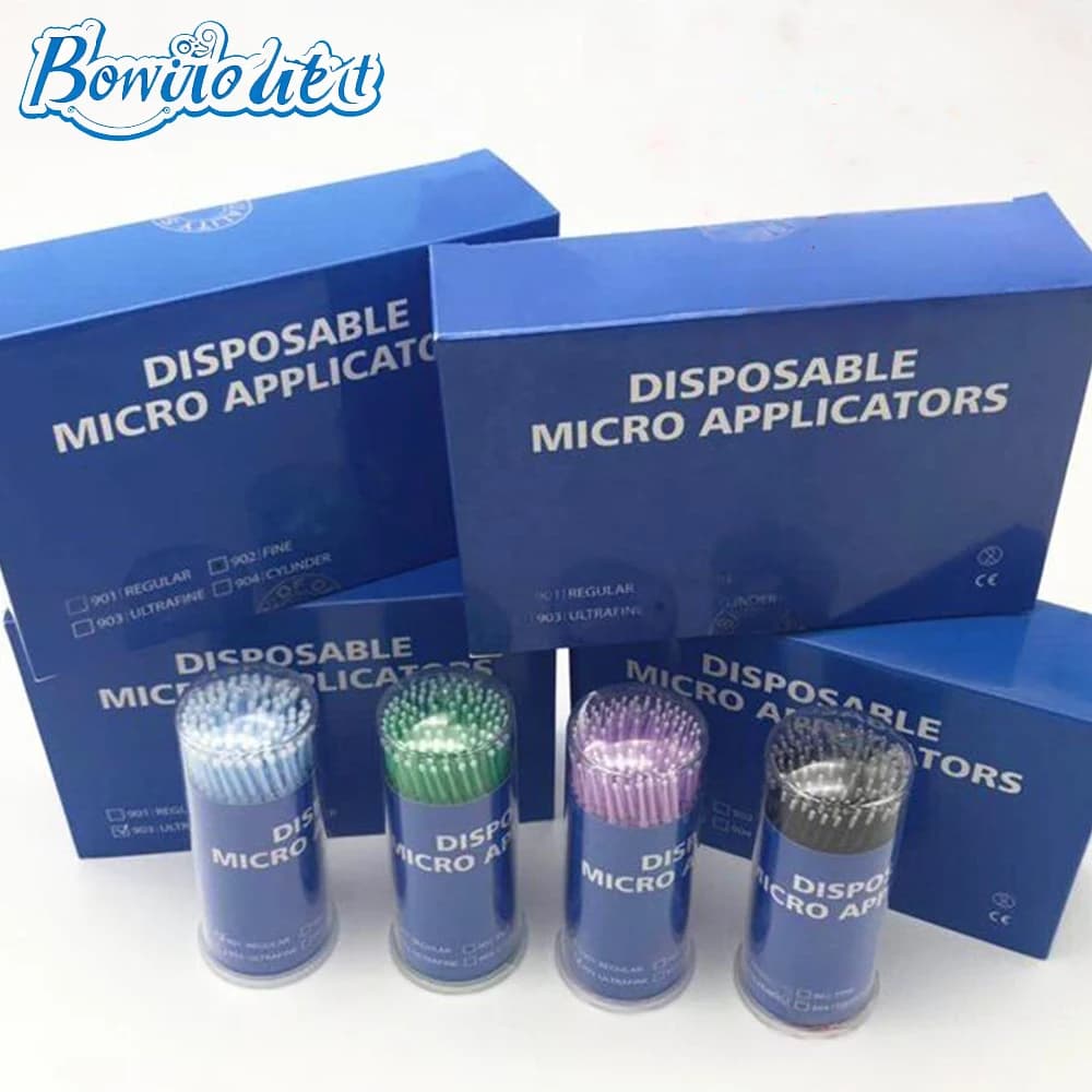 Bonito Micro Brush Use And Drop Applicators Micro Brush Dentale Folding Long Waist Dentistry Extension Tool Oral Tooth Whitening