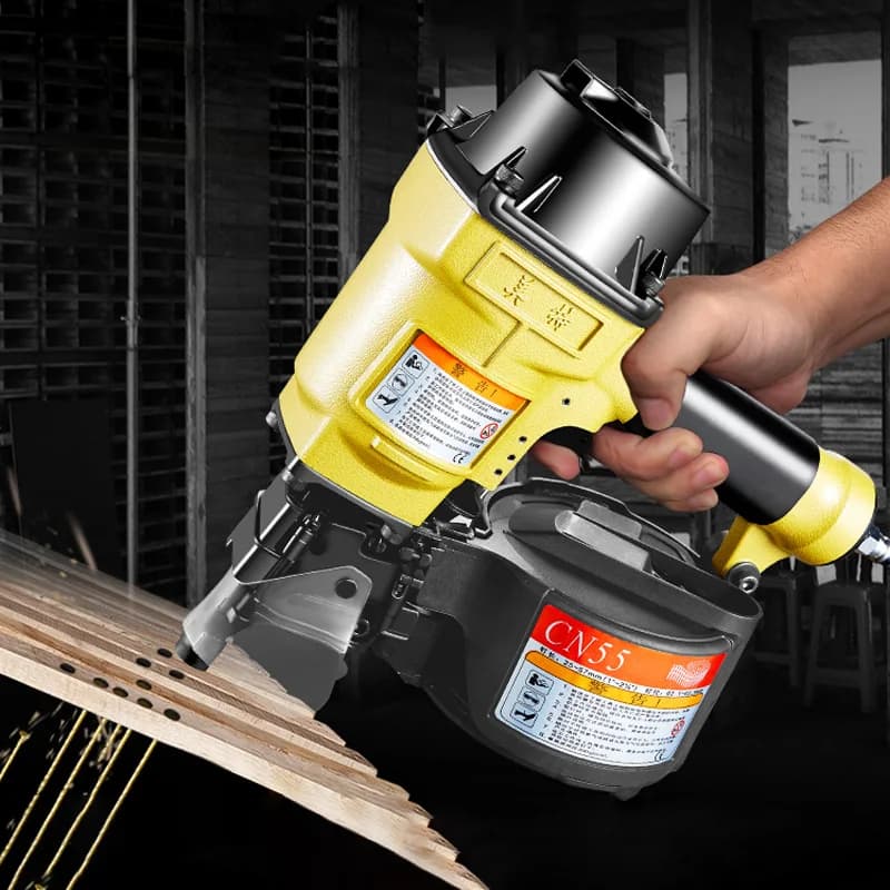 Le chiodatrici a spirale di livello industriale CN38/CN55/CN70B/CN80B/CN90/CN100B/CN130 sono utilizzate per lavori di palette e casse pesanti