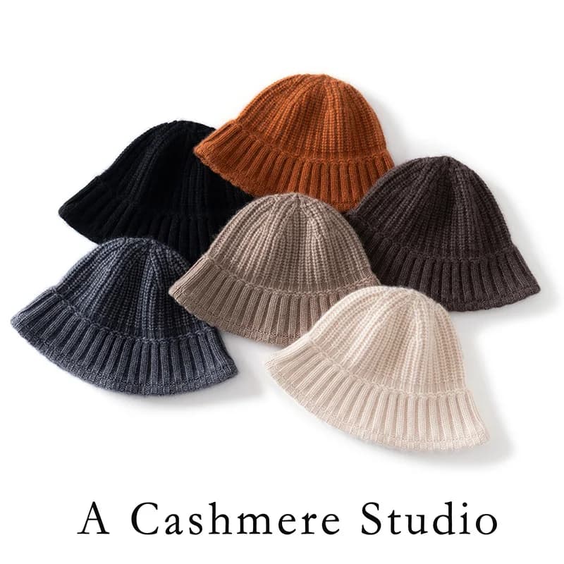DjzDsm Women's Hat Winter Warm Soft Knit Cashmere Bucket Hat Fisherman Hats Female Fashion Korean Beanie Panama Cap For Women