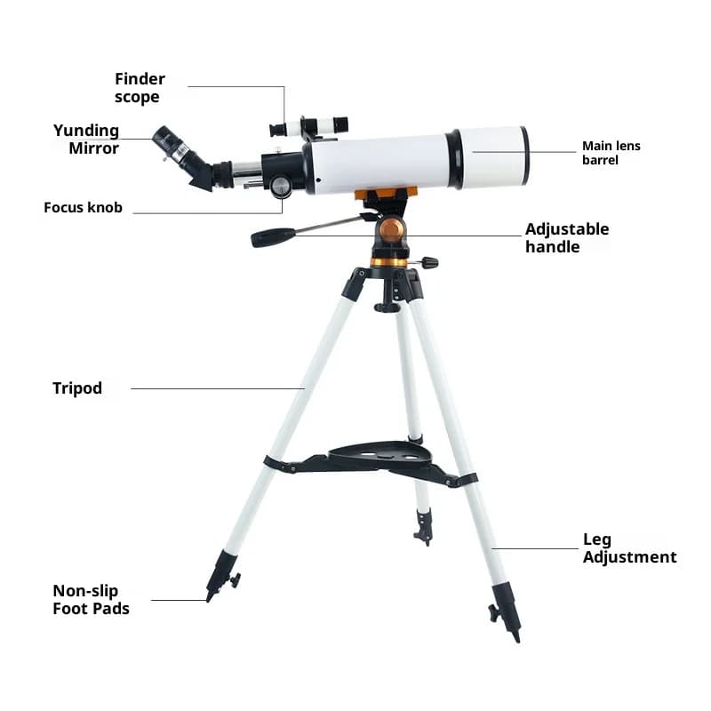 Lansheng Telescopio astronomico di generazione transfrontaliera Rifrattivo ad ampia apertura Y50080 Plastica professionale per osservare le stelle