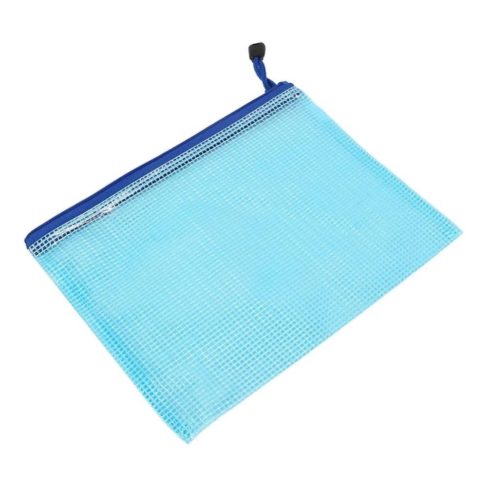 12 sacchetti di plastica multiuso formato A5 24*18 cm con cerniera, cartelle portadocumenti blu/rosso/giallo/verde in PVC per la scuola