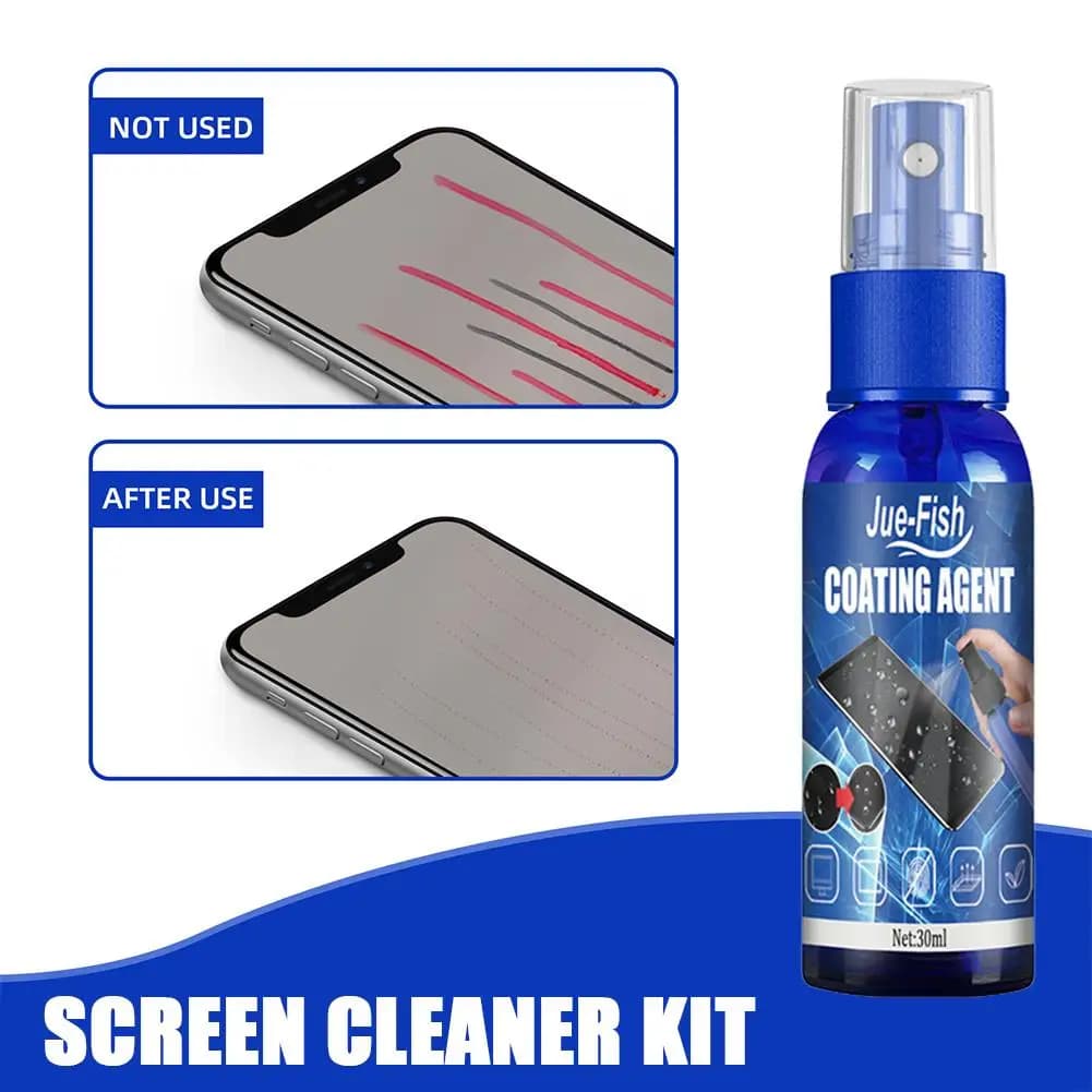 Protezione per lo schermo liquido Schermo spray Rivestimento idrofobico Proteggi pellicola Antigraffio Anti-impronte Riparatie Agente oleorepellente