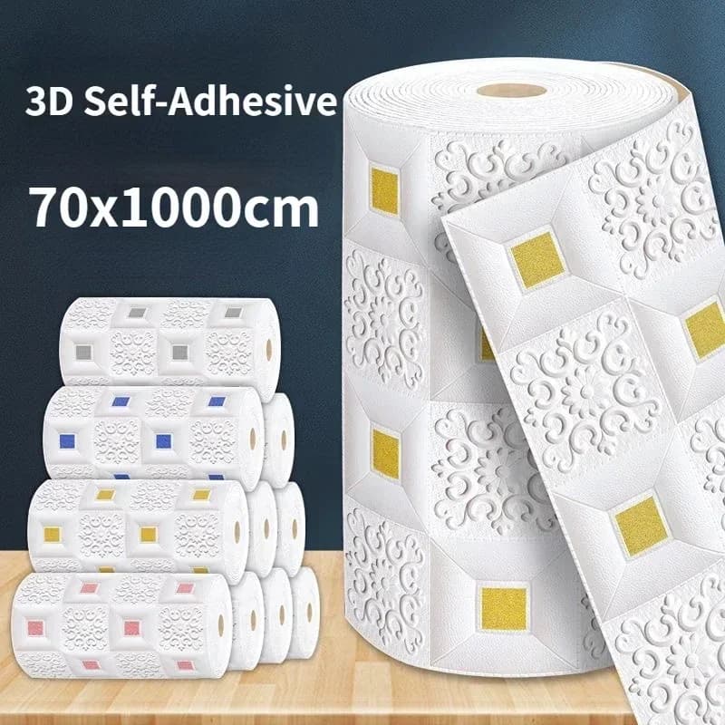 3D Ceiling Wall Paper Waterproof Self-adhesive Roofing Wallpaper Sticker TV Background Roof Decoration Paper Decal Wall stickers