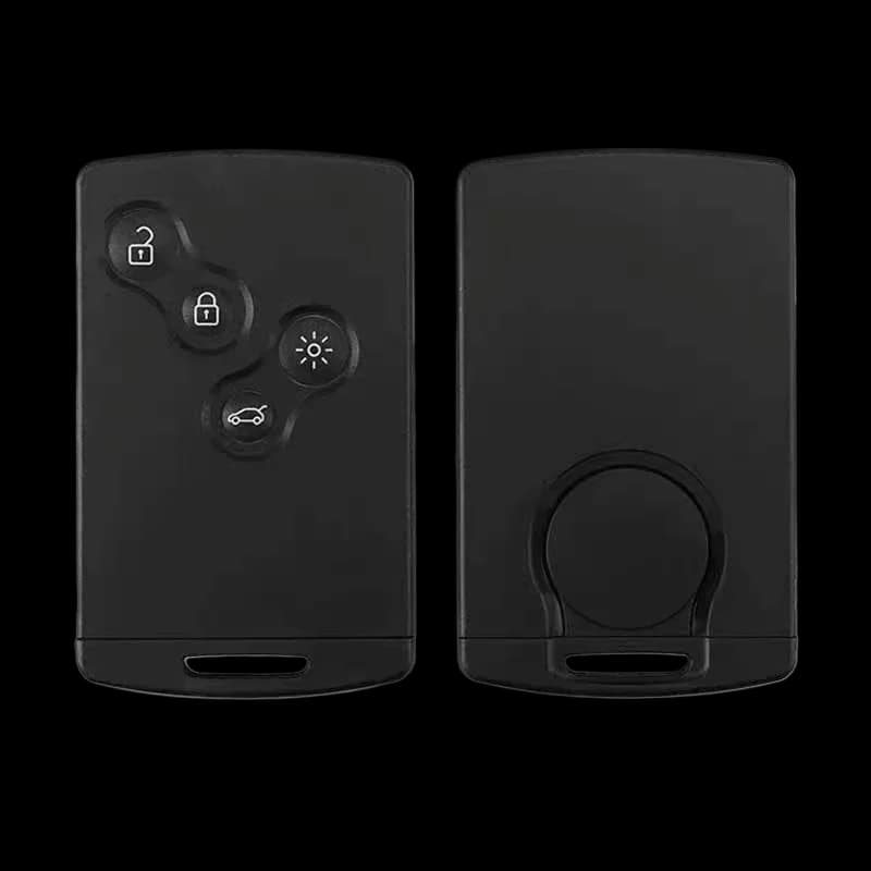Guscio chiave auto 4 pulsanti compatibile con Renault Koleos Megane III Clio Captur Laguna, custodia per chiave smart con lama di ricambio