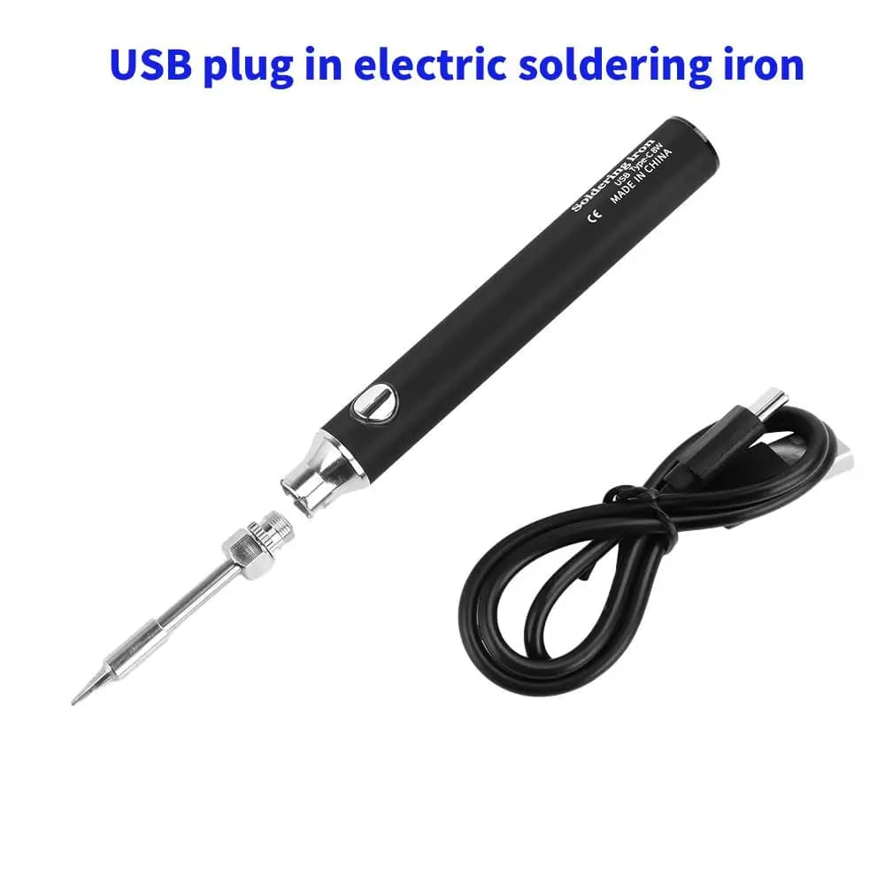 Mini USB Type-C Soldering Iron 3 Gear Adjustable Temperature Portable Plug-In Electronic Welding Pen