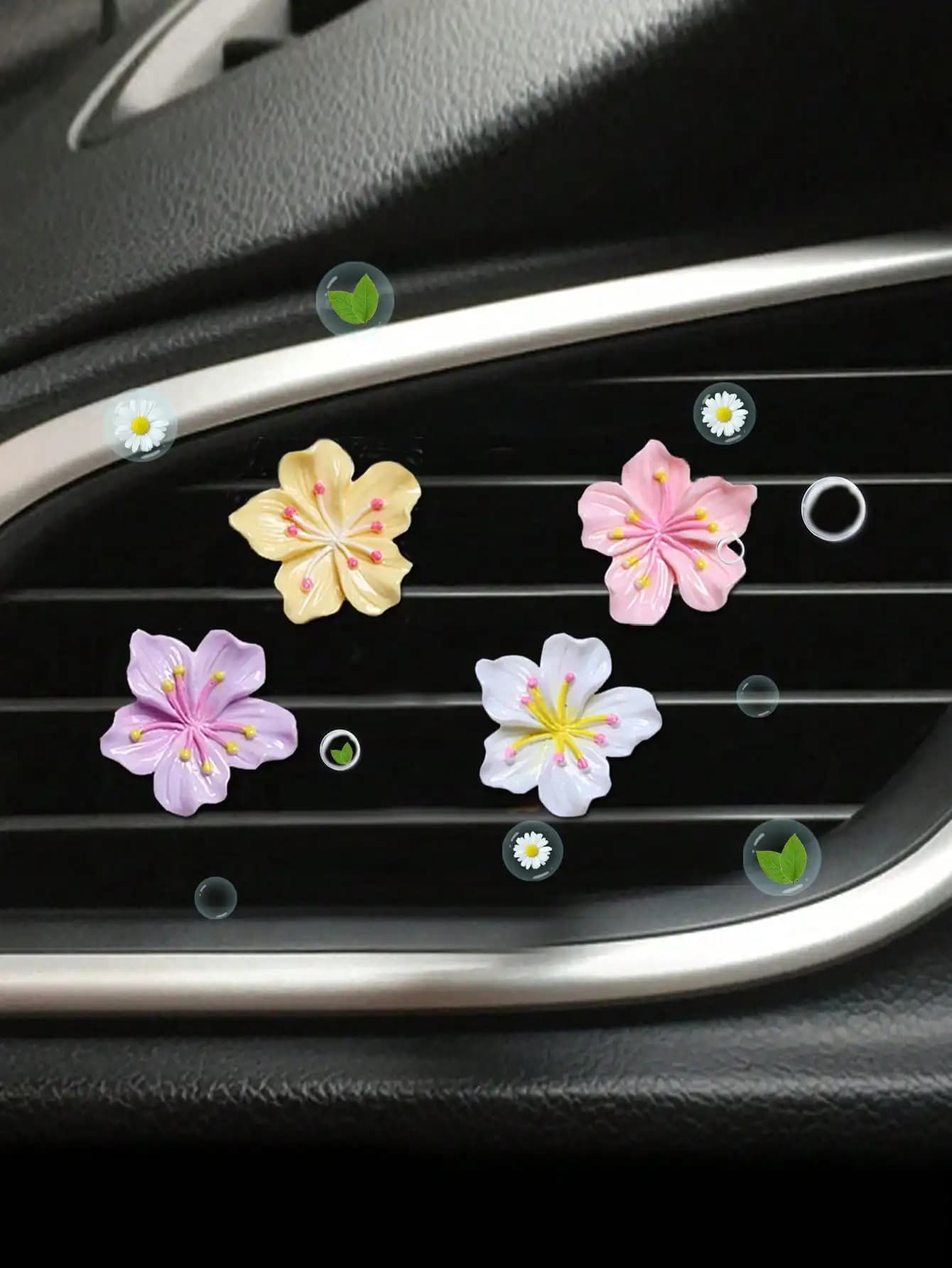 Set of 2 pieces deodorant for cars Bright Peach Blossom Cherry Blossom with fresh color