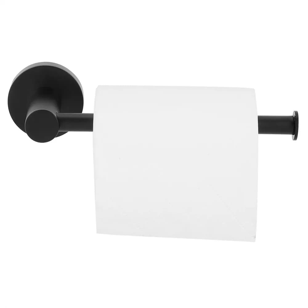Portarotolo per carta igienica in acciaio inossidabile, portarotolo per carta igienica nero antiruggine, facile installazione, portarotolo da parete, salvaspazio