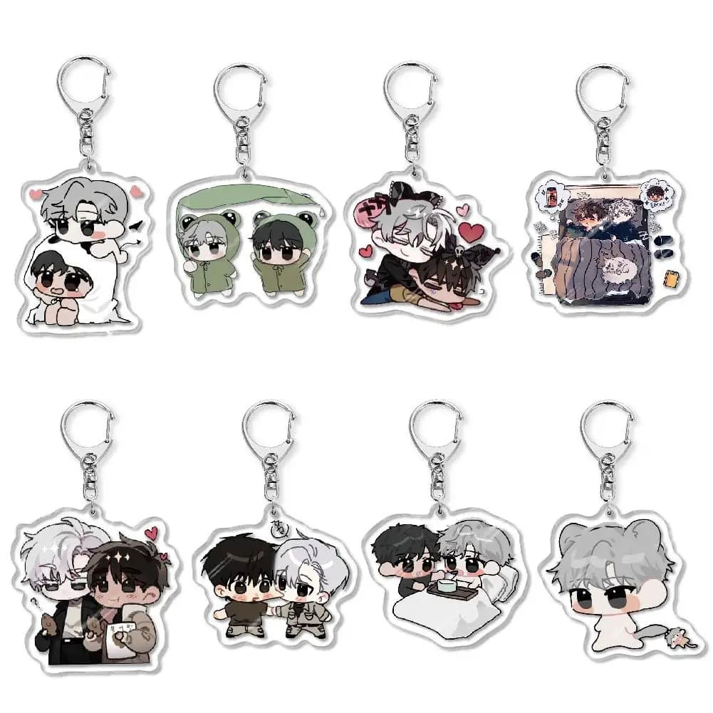 Portachiavi in acrilico Passion BL Manhwa, ciondolo per borsa, ornamento per zaino a tema fumetto, ciondolo portatile per coppia
