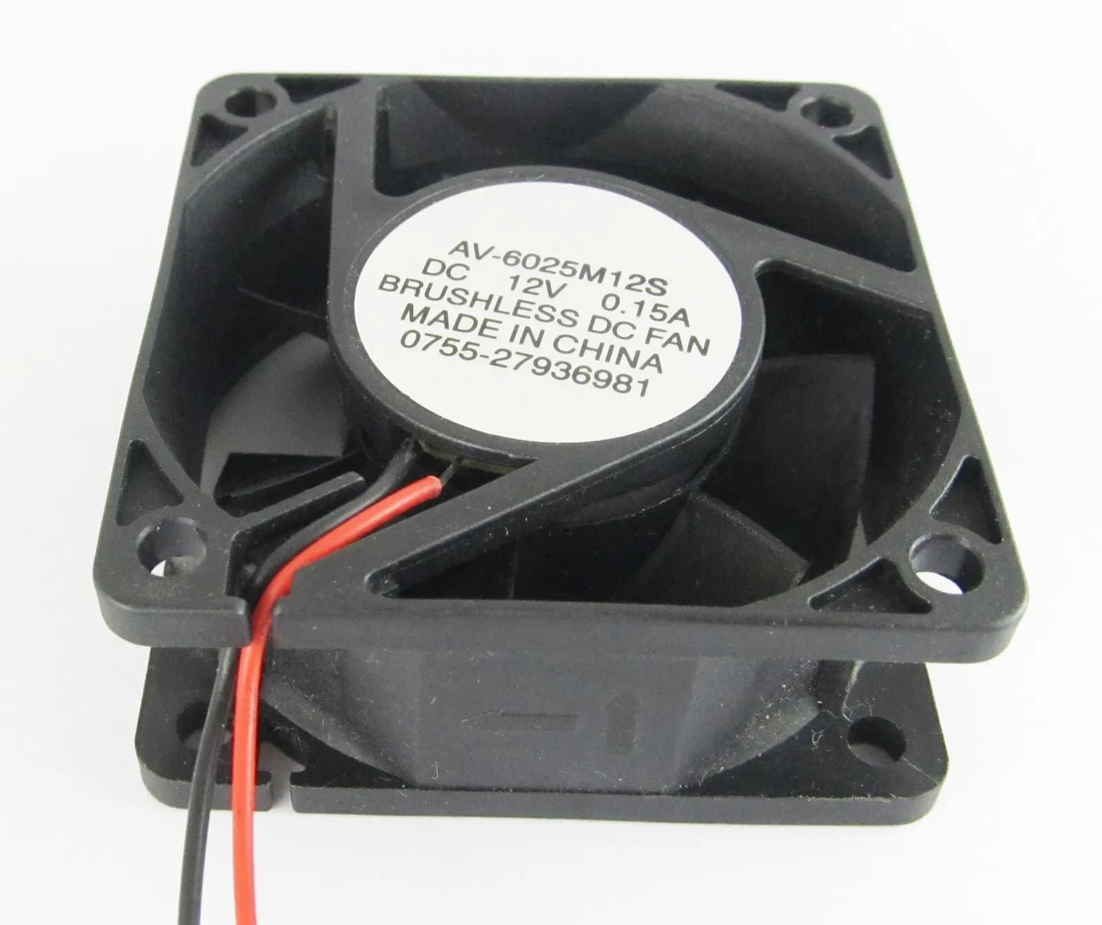 Ventola di raffreddamento CC senza spazzole per connettore a 2 pin da 6 pezzi 12V 60x60x25mm 6025 60mm -