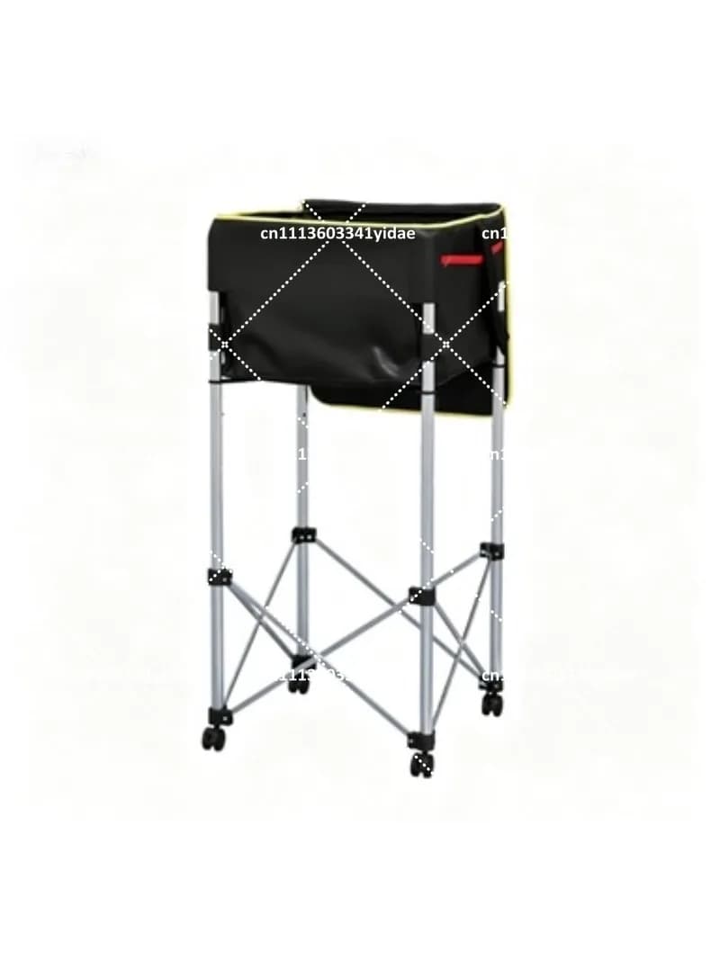 Large Capacity Tennis Ball Hopper Cart with Pickup Tube for Pickleball Baseball Multi-Sport Practice