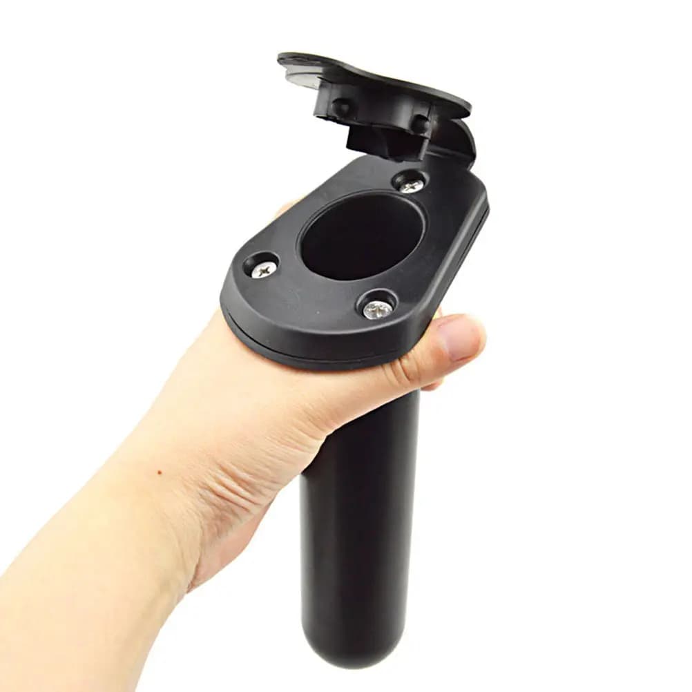 Set Portacanna da Pesca Premium Inclinabile a 30 Gradi per Canoa, Kayak, Yacht, Barca - Installazione Rapida con Coperchio e Clip per Pagaia