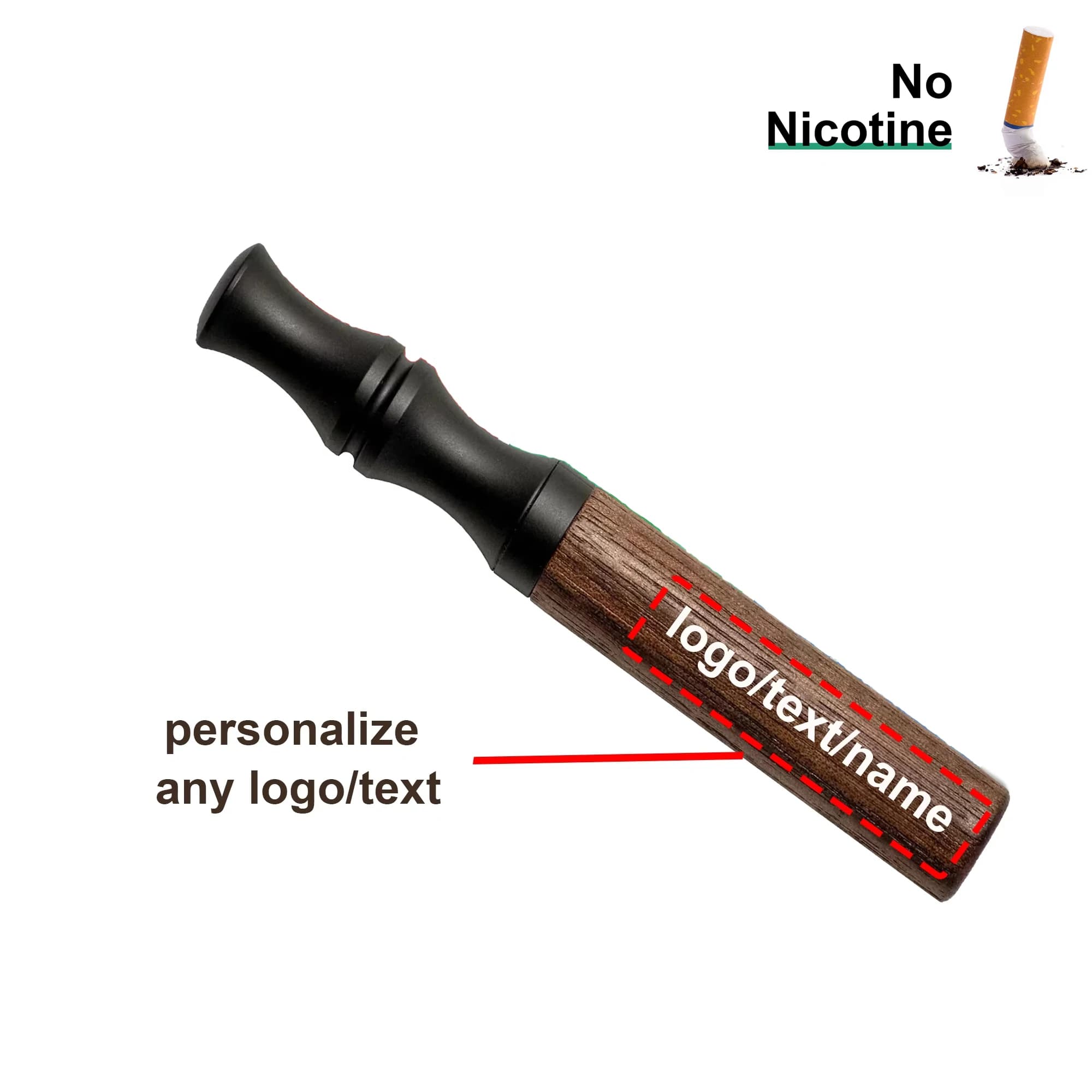 Smettere di fumare Smettere di fumare Inalatore Bocchino Bastone per aromaterapia Legno con nucleo aromatico Senza nicotina Senza fumo Nome personalizzato Logo