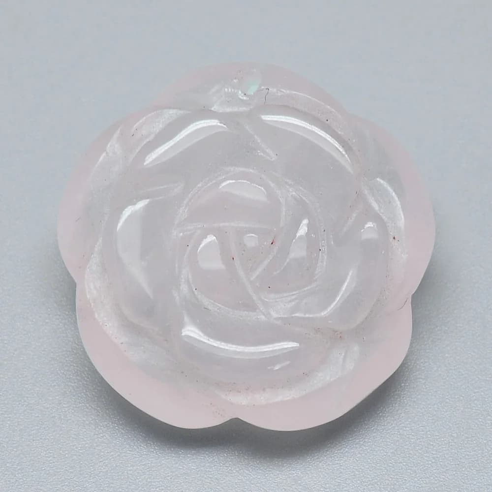 1 Pcs Rose Quartz Pendants Flower Pendant Decoration Jewelry Making Charms for Women DIY Necklace Bracelet Earring Jewelry Craft