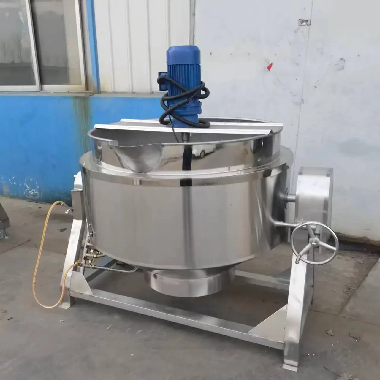 For 200 Liter Commercial Food Processing Machinery Temperature Control Electric Jacketed Cooking Kettle With Mixer