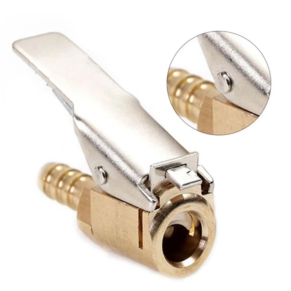 Durevole Compressore Ricambi Auto Pneumatico per Auto Pompa di Aria Gonfiabile Ugello Valvola di Gonfiaggio Pneumatico Mandrino Spina Coda Gonfiabile Clip Rapida