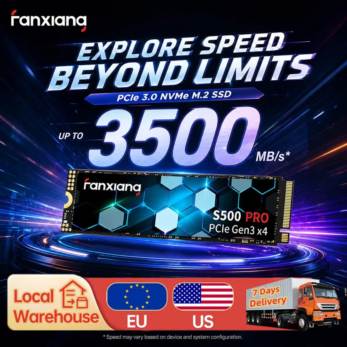 [Spedizione UE/USA] Fanxiang S500 Pro M.2 SSD Disco Rigido 1TB 2TB 3500MB/s NVMe M2 SSD PCIe 3.0 Unità a Stato Solido Interna per Laptop